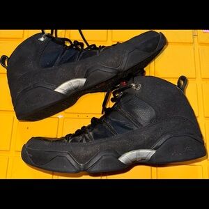 Nike Air Jordans 9.5 Team 314308-001 Mens Black Leather Size 11.5